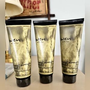 WEN Sweet Almond Mint Anti Frizz Styling Crème 3 tubes (4 oz each)